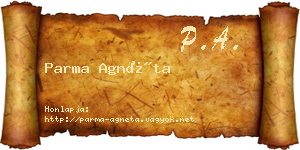 Parma Agnéta névjegykártya
